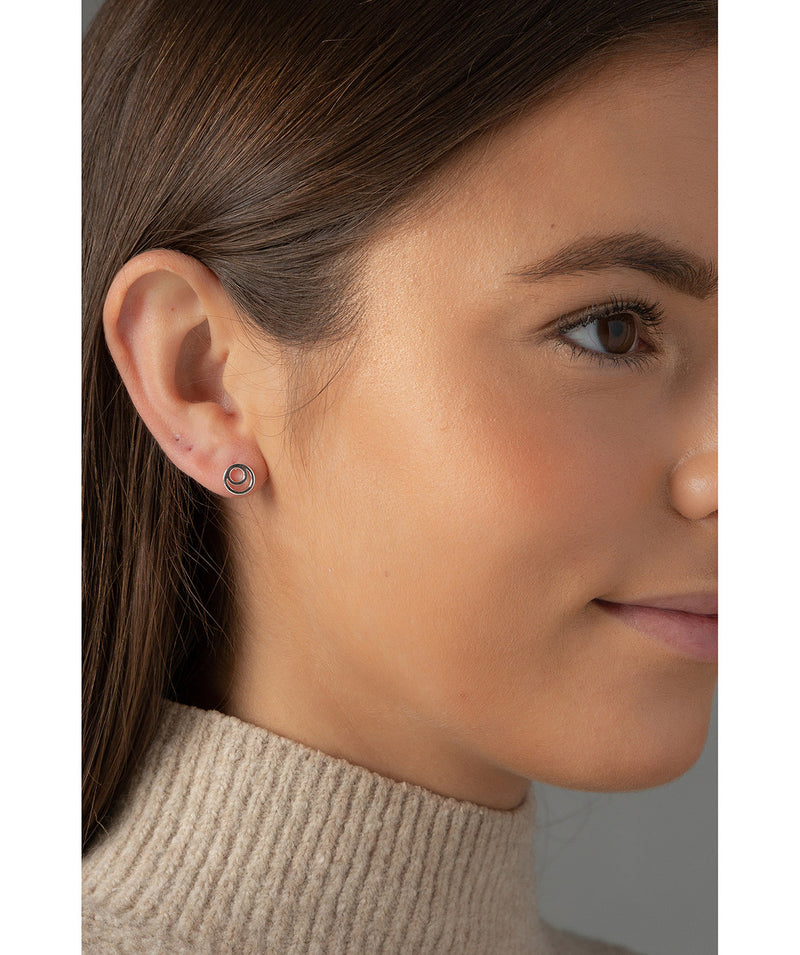 'Nariko' Sterling Silver Spiral Earrings image 2