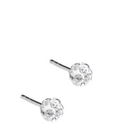 'Awena' Sterling Silver & Crystal globe Earrings image 1