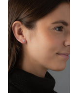 'Awena' Sterling Silver & Crystal globe Earrings image 2