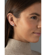 'Ester' Silver Pearl Earrings image 2