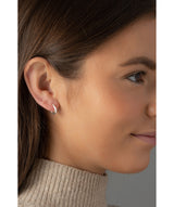 'Luyu' Sterling Silver Hoop Earrings image 2