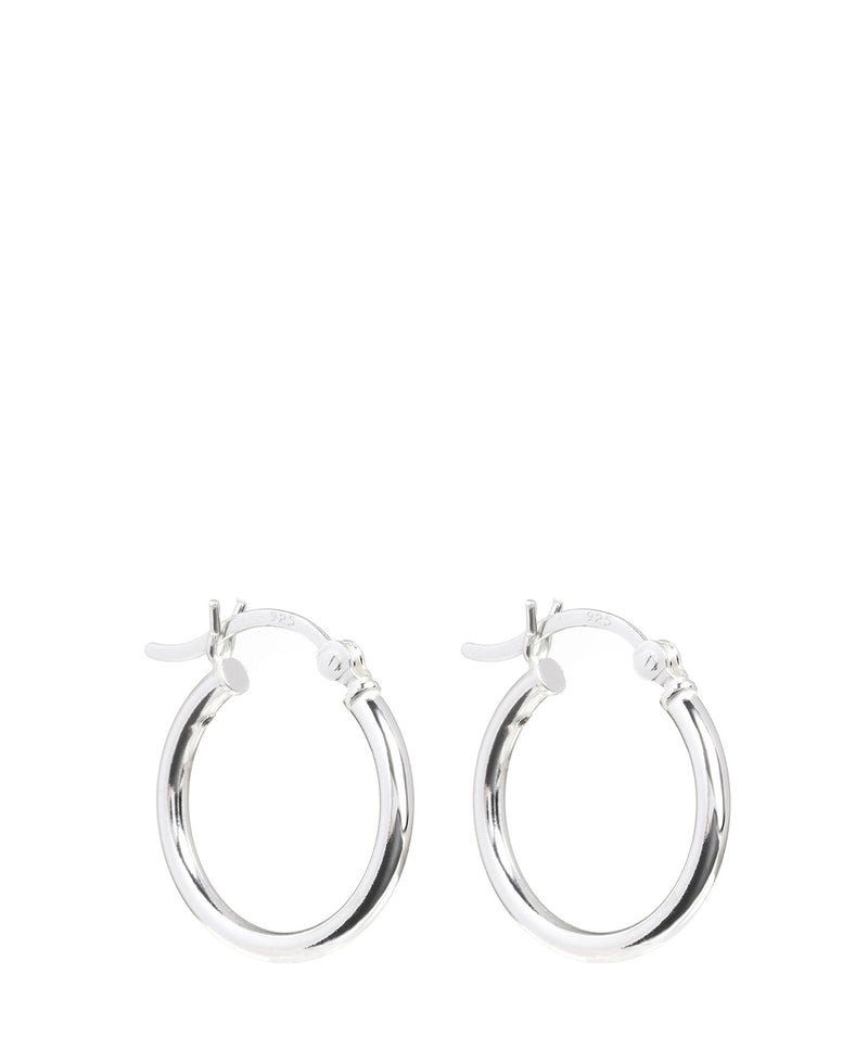 'Helki' Sterling Silver Hoop Earrings image 1