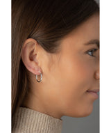 'Helki' Sterling Silver Hoop Earrings image 2