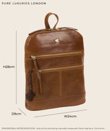 'Francisca' Dark Brown Leather Backpack