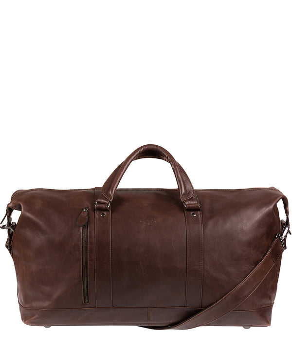 'Liston' Dark Brown Large Vintage Leather Holdall