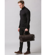 'Excursion' Cocoa Leather Holdall