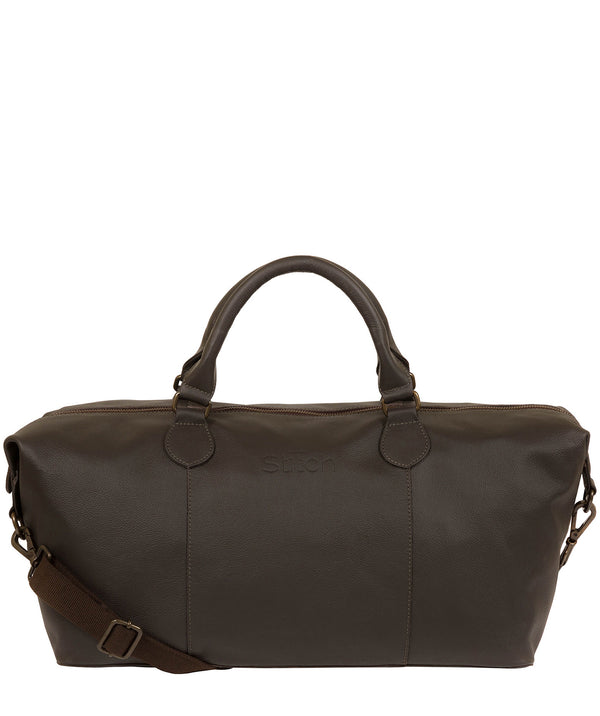 'Excursion' Dark Brown Leather Holdall image 1