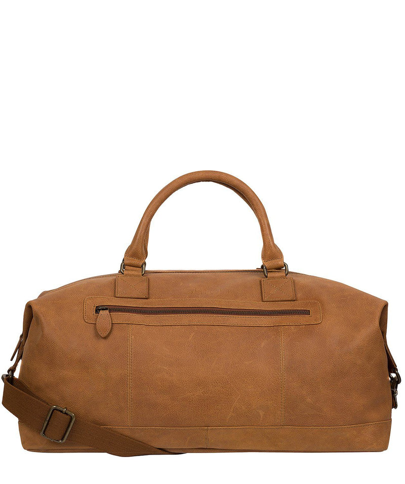 'Shuttle' Pecan Leather Holdall Pure Luxuries London