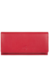 'Fey' Red Handcrafted Leather 16-Card RFID Purse