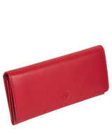 'Fey' Red Handcrafted Leather 16-Card RFID Purse