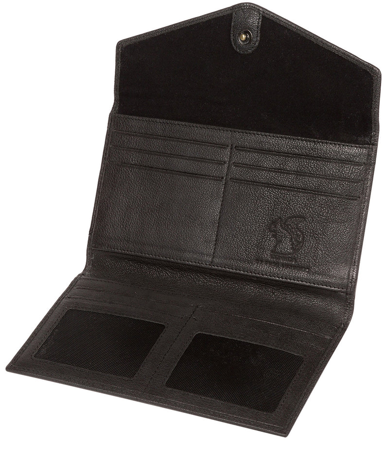 'Fion' Black Leather Tri-Fold Purse image 4