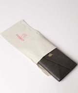 'Fion' Black Leather Tri-Fold Purse image 5