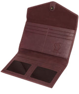 'Fion' Plum Leather Tri-Fold Purse image 4