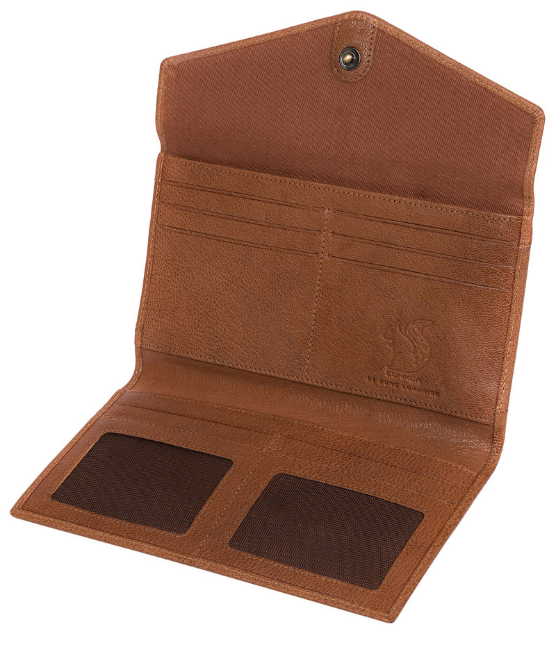 'Fion' Tan Leather Tri-Fold Purse image 4
