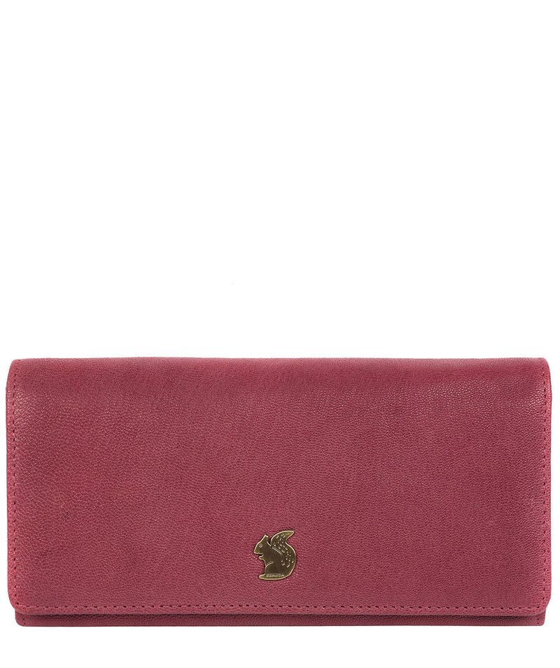'Bloom' Orchid Leather Purse Pure Luxuries London