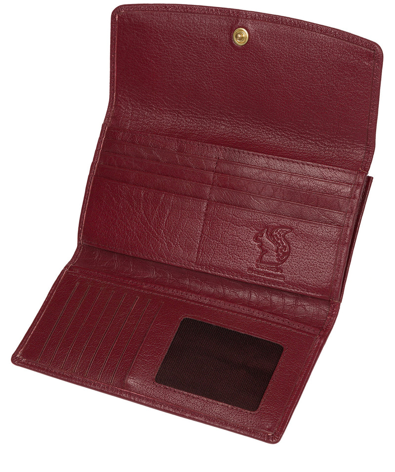 'Ollie' Deep Red Tri-Fold Leather Purse image 3