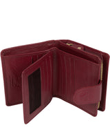 'Azaria' Deep Red Bi-Fold Leather Purse image 3