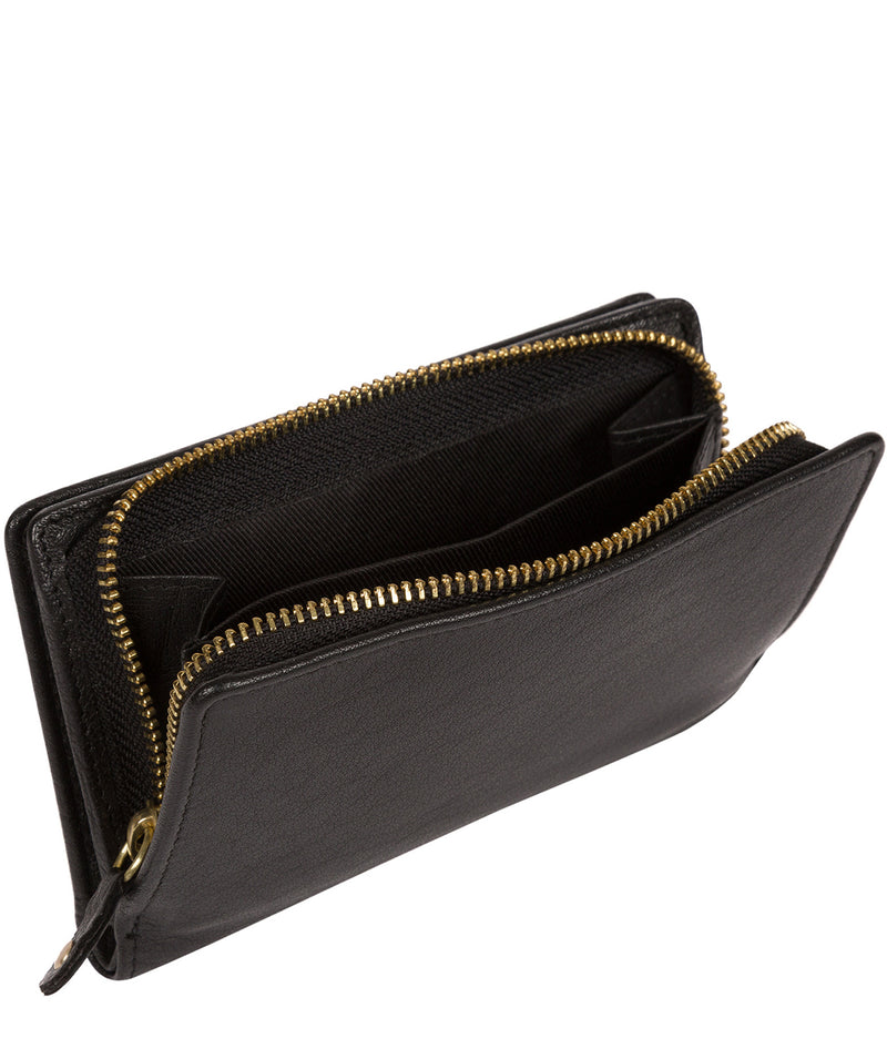 'Fran' Black Bi-Fold Leather Purse image 4