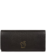 'Arabella' Black Tri-Fold Leather Purse image 1