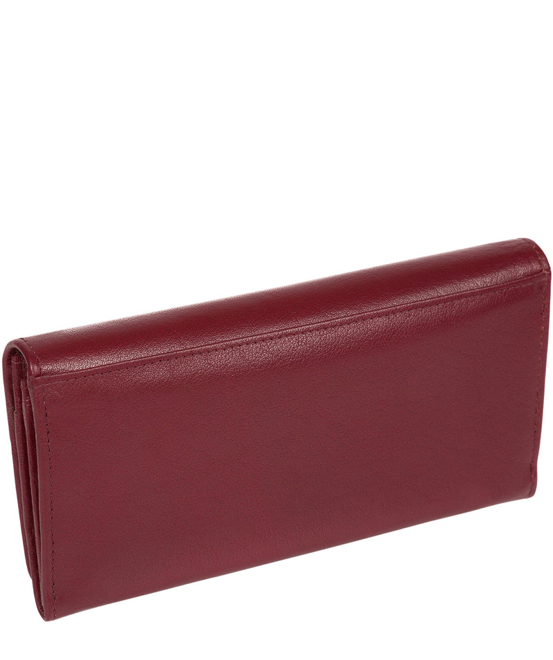 'Arabella' Deep Red Tri-Fold Leather Purse image 4