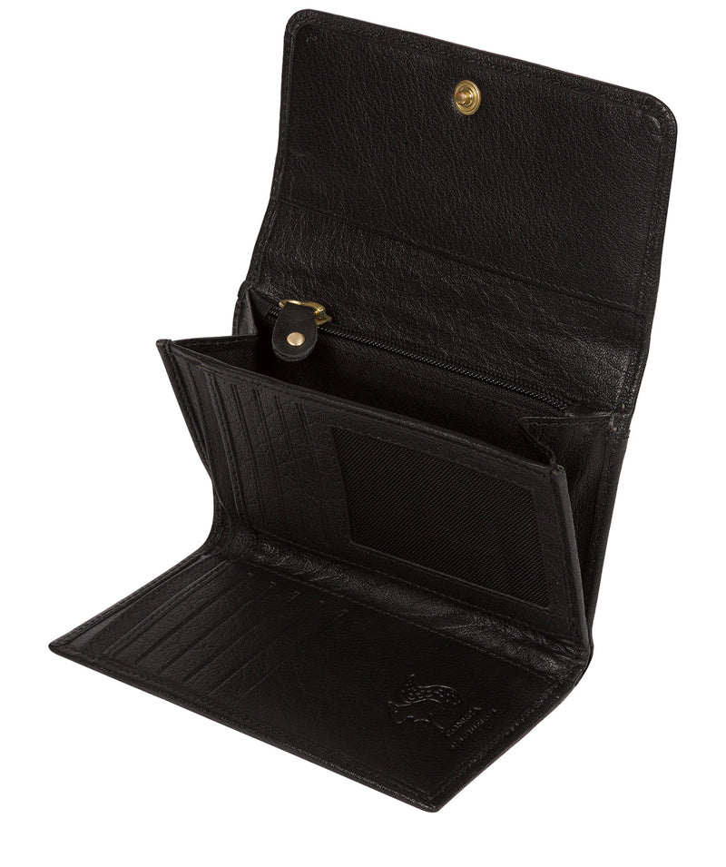 'Colleen' Black Tri-Fold Leather Purse image 3