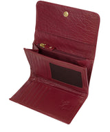 'Colleen' Deep Red Tri-Fold Leather Purse image 3