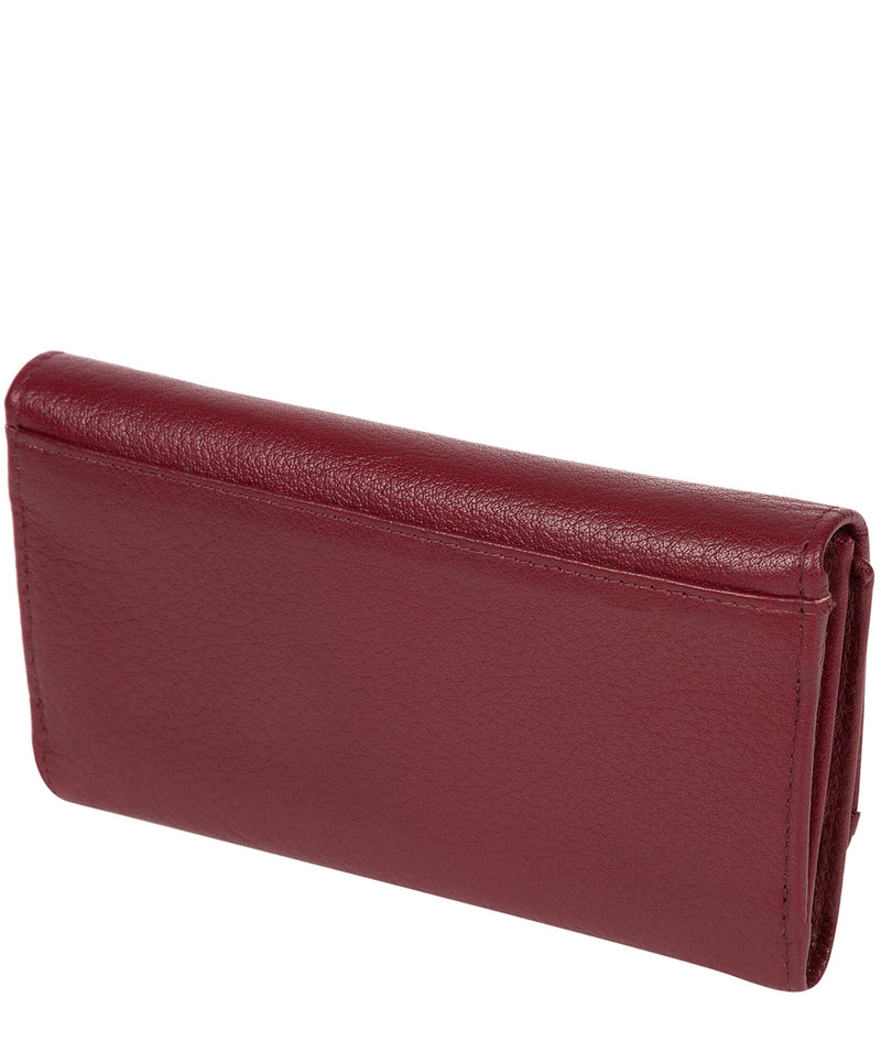 'Colleen' Deep Red Tri-Fold Leather Purse image 4