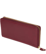 'Aisling' Deep Red Zip Round Leather Purse image 4