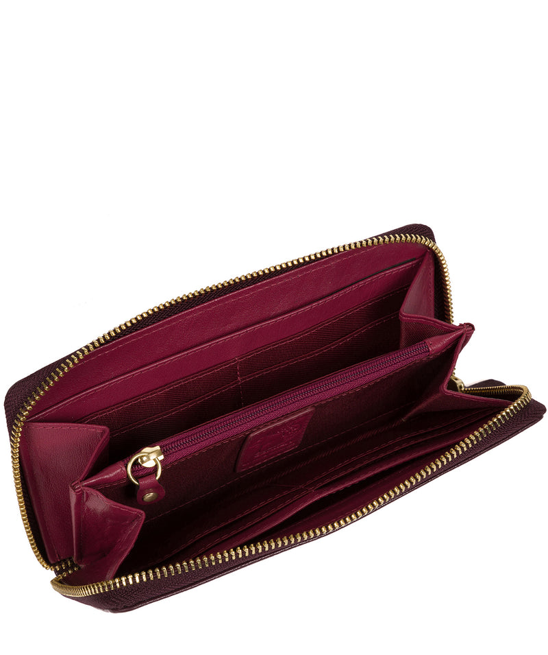 'Aisling' Plum Zip Round Leather Purse image 3