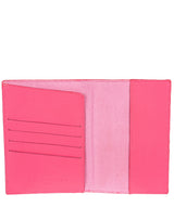 'Pilot' Pink Cowhide Leather RFID Passport Wallet