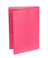 'Pilot' Pink Cowhide Leather RFID Passport Wallet
