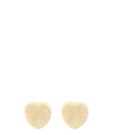 Gift Packaged 'Calista' Diamond Cut 9ct Yellow Gold Heart Earrings