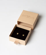 Gift Packaged 'Calista' Diamond Cut 9ct Yellow Gold Heart Earrings
