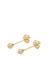 'Lily' 9ct Yellow Gold Diamond Cut Stud Earrings image 1