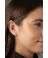 'Lily' 9ct Yellow Gold Diamond Cut Stud Earrings image 2