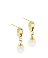 Gift Packaged 'Alize' 9ct Yellow Gold, Citrine & Pearl Earrings