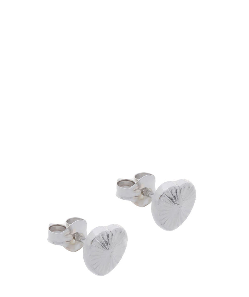 Gift Packaged 'Felicia' 9ct White Gold Heart Shaped Stud Earrings