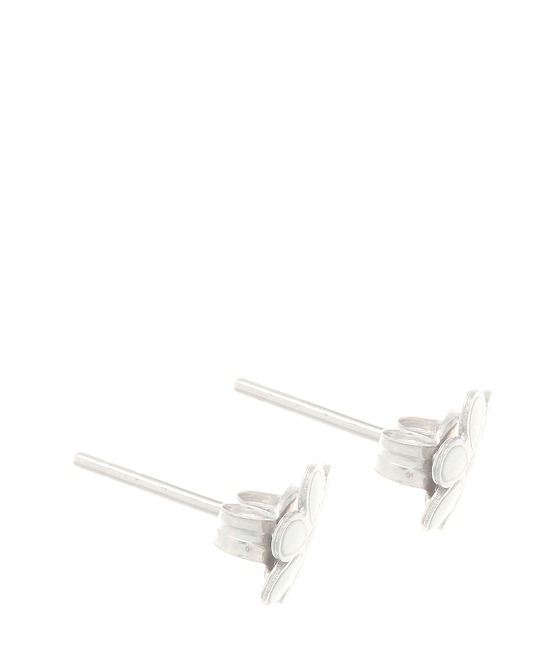 'Elspeth' 9ct White Gold Small Daisy Stud Earrings image 4