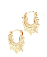 Gift Packaged 'Camilla' Yellow Gold Star Shaped Creole Earrings