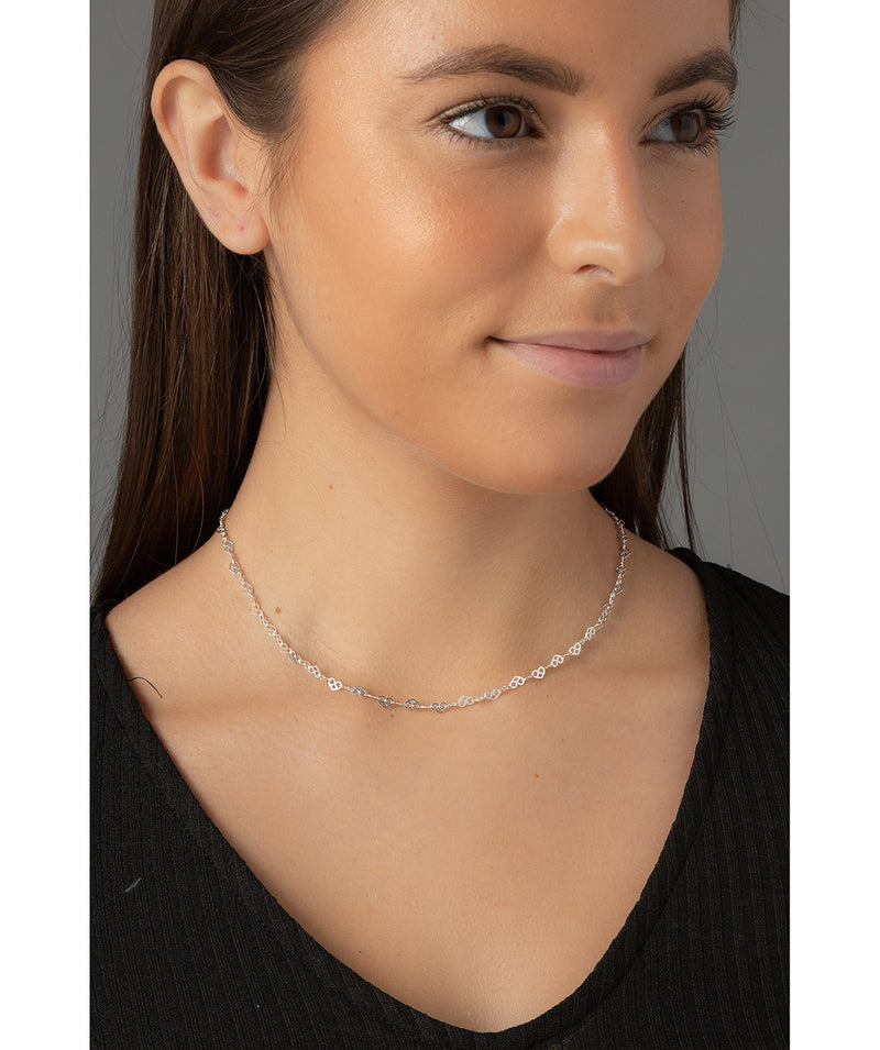 'Lindsay' 16-Inch Sterling Silver Heart Chain Necklace image 2