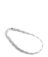 Gift Packaged 'Elizabeth' Sterling Silver Herringbone Plait Bracelet