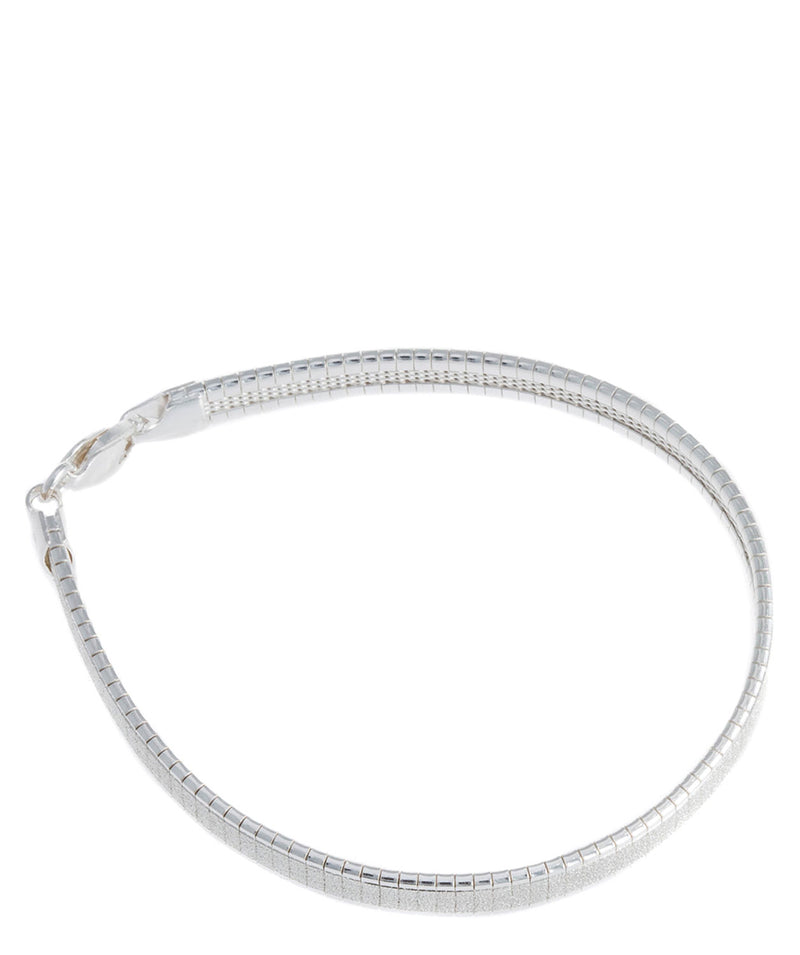 Gift Packaged 'Rae' Sterling Silver Textured Bracelet