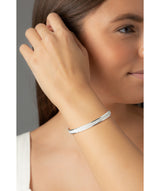 'Rae' Sterling Silver Textured Bracelet image 2