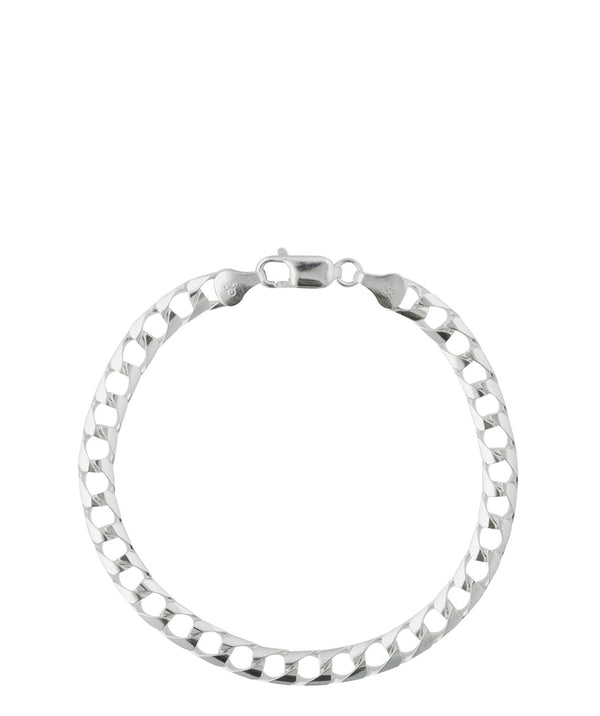 Gift Packaged 'Adelia' Sterling Silver Flat Chain Bracelet