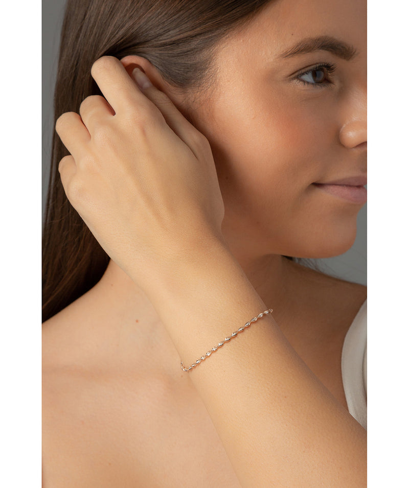 'Heidi' Two-Tone Sterling Silver Twist Bracelet image 2