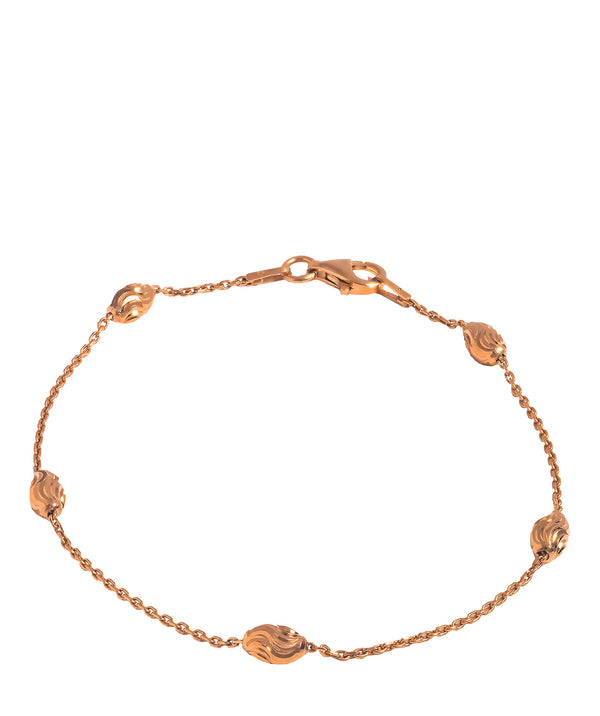 Gift Packaged 'Lakyta' Rose Gold Plated Diamond-Cut Bracelet