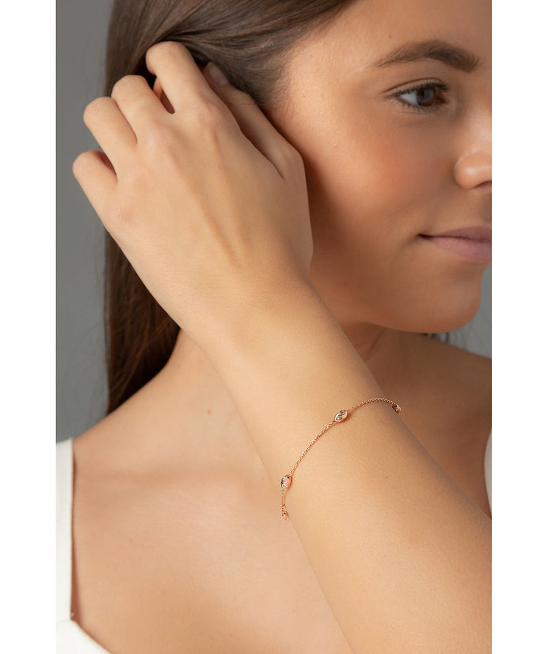 'Lakyta' Rose Gold Plated Diamond-Cut Bracelet image 2
