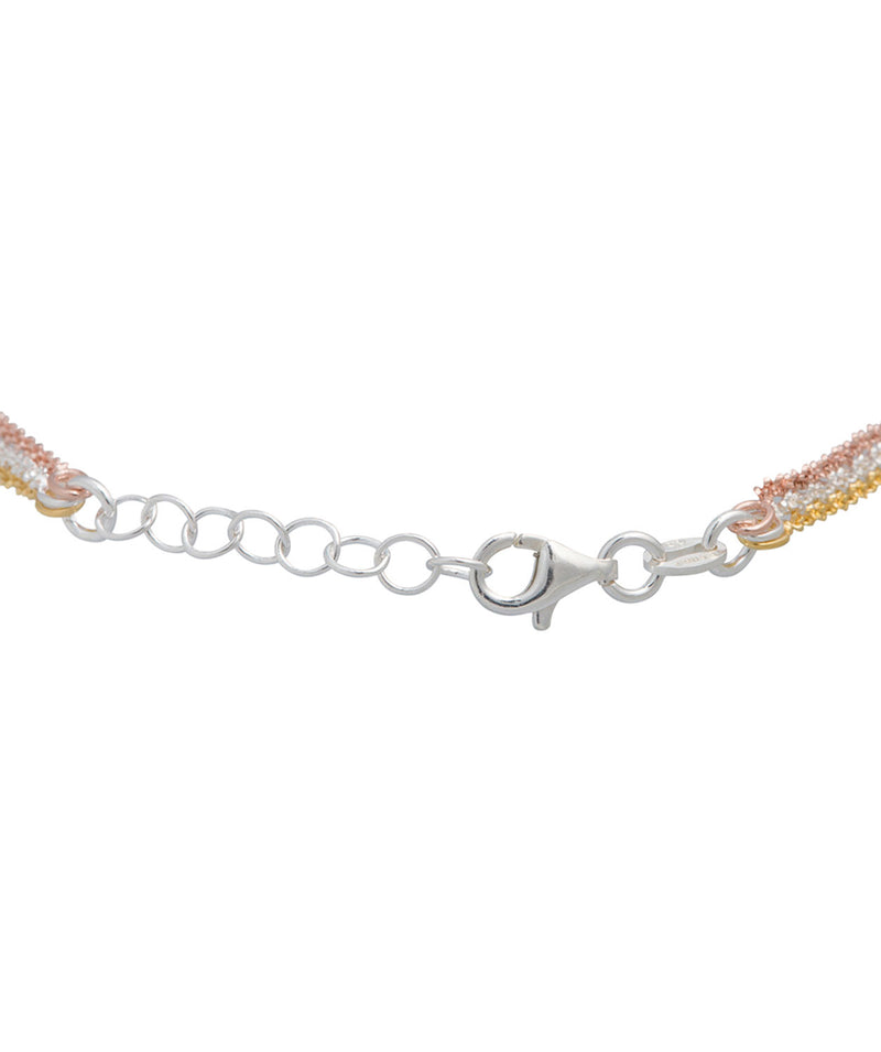 Gift Packaged 'Daisy' Three-Tone Triple Strand Bracelet