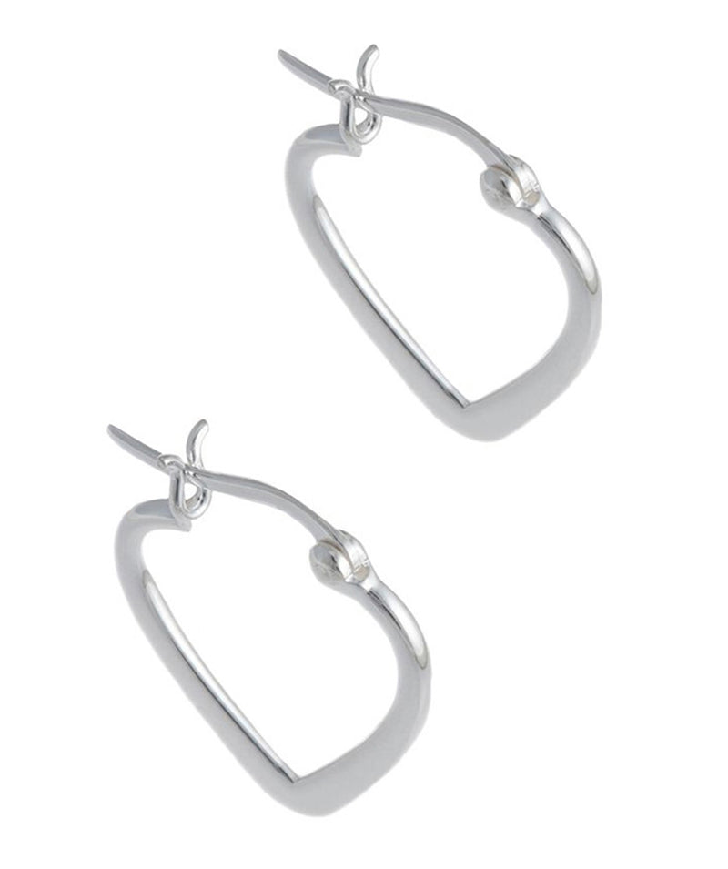 'Rowan' Sterling Silver Heart Earrings image 1