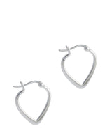 'Rowan' Sterling Silver Heart Earrings image 4